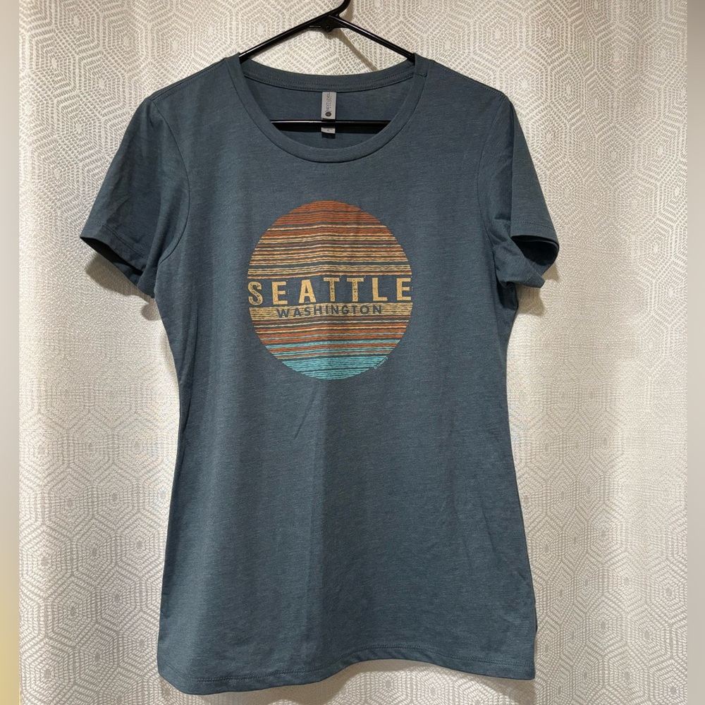3/$13 Next Level Apparel Seattle Graphic Tee in Blue